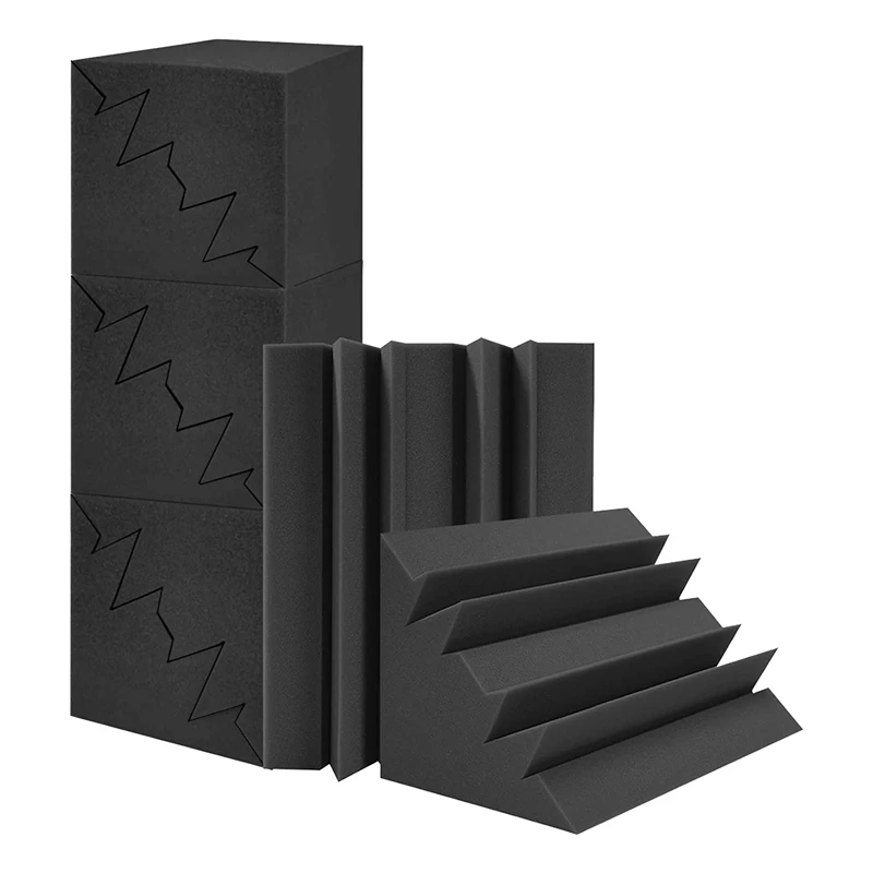 12Piece Acoustic Foam High Density Sound Panels Insulation 12 X 7 X 7Inch Sound Absorbing Foam For Studios Home