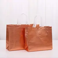 New Solid Color Non-woven Fabric Shopping Bag Reusable Practical Gift Packing Bag Birthday Party Shoe Bag 2