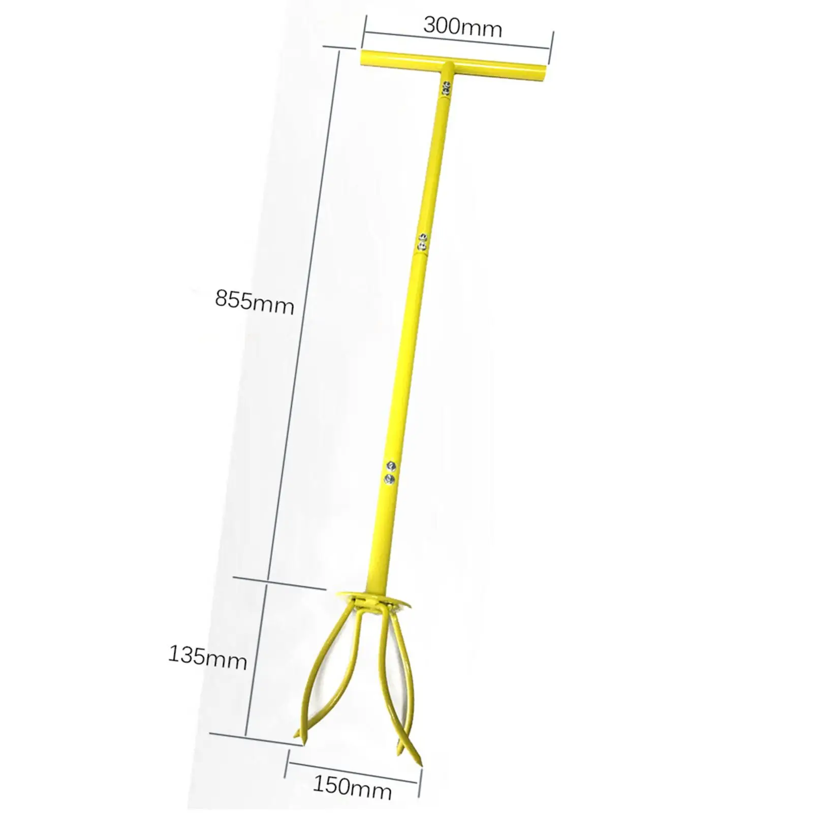 Manual Hand Tiller for Cultivate, Loosen, Aerate Rugged for Gardening Bed, T Shaped Handle Gardening Claw Tool Cultivator 6