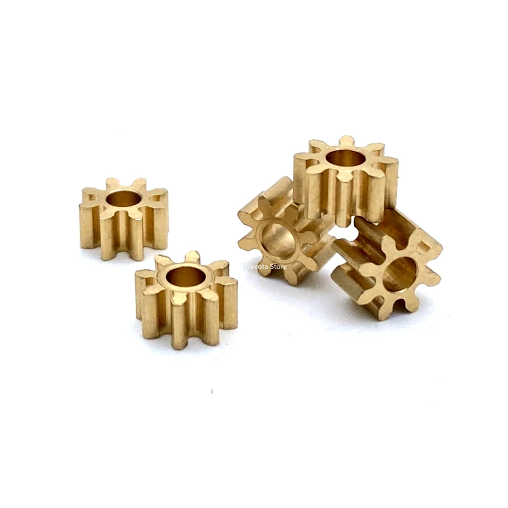 0.8M 8T Copper Gear 8 Teeth 2.98mm 3mm Hole Thickness 4mm 8mm