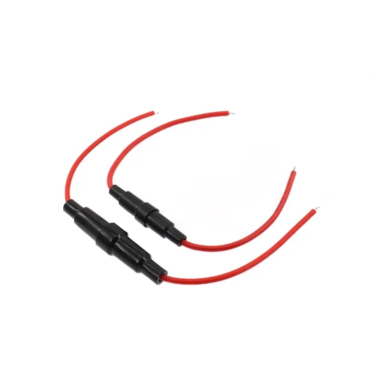 5*20MM 6*30MM 10A/15A/20A 250V Glass Tube Fuse Holder Screw Type Quick Disconnect Fuse With 18Awg Cable Wire Length 22CM car fuse holder