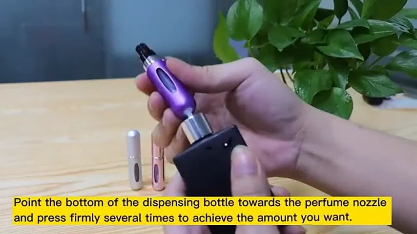 1 Pieces  Mini Portable Refillable Aluminum Atomizer Perfume Refill Spray Bottle