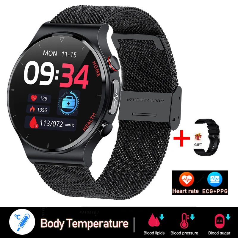 2022 ECG+PPG Smart Watch Men Sangao Laser Health Heart Rate Blood Pressure Fitness Watches IP68 Waterproof Smartwatch For Xiaomi 