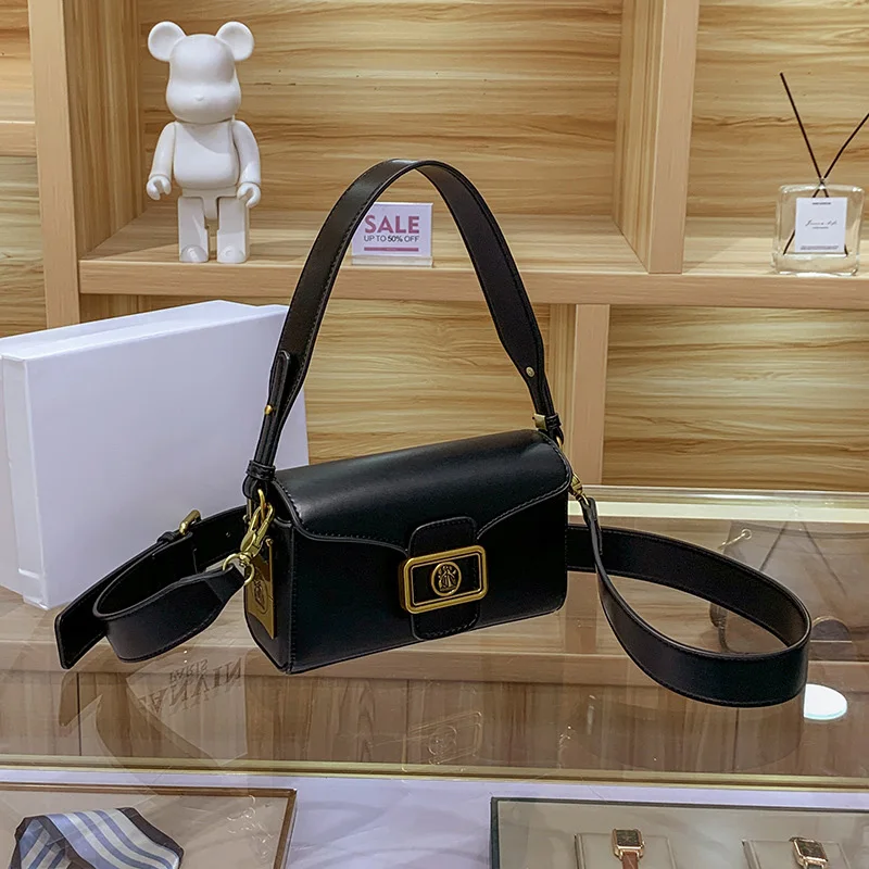 Luxury Brand Women's Shoulder Bag Handbags Y2k Leather Leisure Underarm Crossbody Messenger Clutche Commuting Retro Simplicity