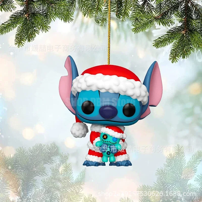 Disney Mickey Mouse Stitch Cristmas Pendants Christmas Decorations For Home Xmas Tree Christmas Ornaments Navidad Decor New Year