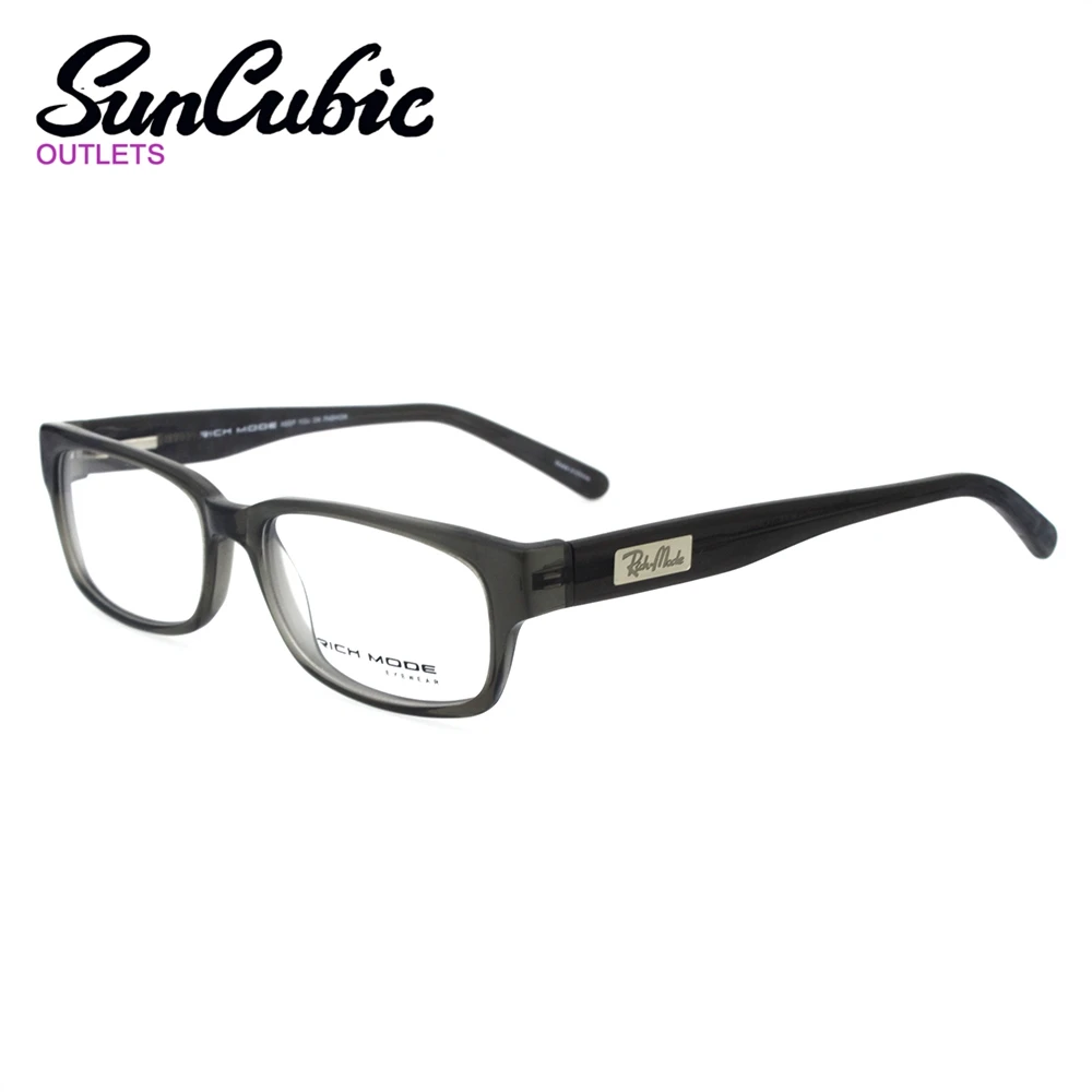 

RM00480 Rectangle Lens Men Eyeglasses Black Color Glasses Frame Classic Acetate Eyewear