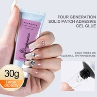 30g Strong Soft Nail Tips Gel Glue Easy Stick Press On Nails Rhinestones Adhesive Glue Manicure Long Lasting SoakOff UV Gel Glue 1