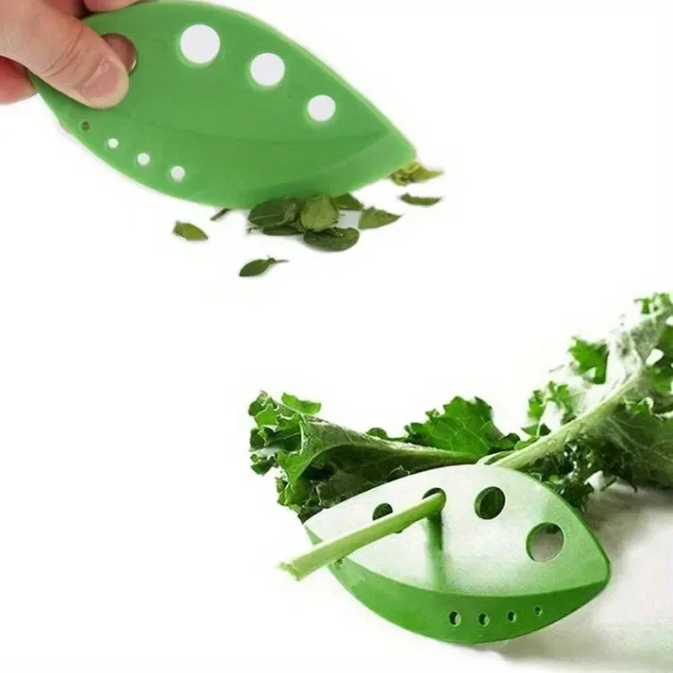 1pc Leaf Peeler, Kitchen Vegetable Leaf Peeler, Kale Beet Kale Thyme Basil Rosemary Plastic Leaf Peeler, Leaf Peeler Tools_voghion.com