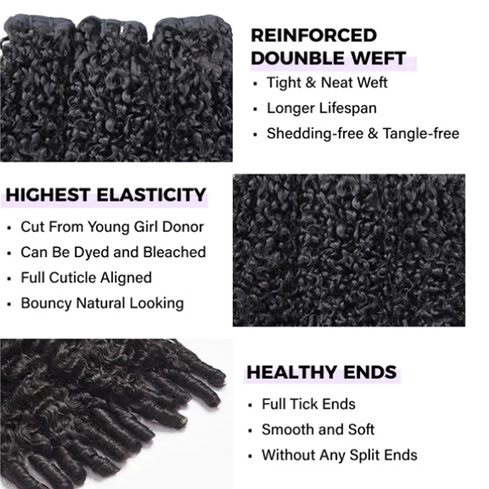 Burmese Curly Human Hair Bundles WIth Spiral Curly End Brazilian 100% Unprocessed 1/3/4 Bundles 12A Burmese Curly Extensions 4