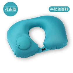 Inflatable Travel Neck Pillow - Portable U - Shaped Comfort for Outdoor Adventures (Blue)