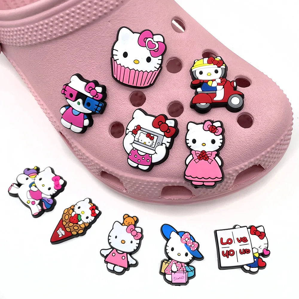 Hello Kitty Cartoon Croc Charms, Souvenir de chaussure en PVC, Accessoires  de décoration, Cadeaux de Noël pour filles, Vente unique, Vente en gros,  1Pc - AliExpress