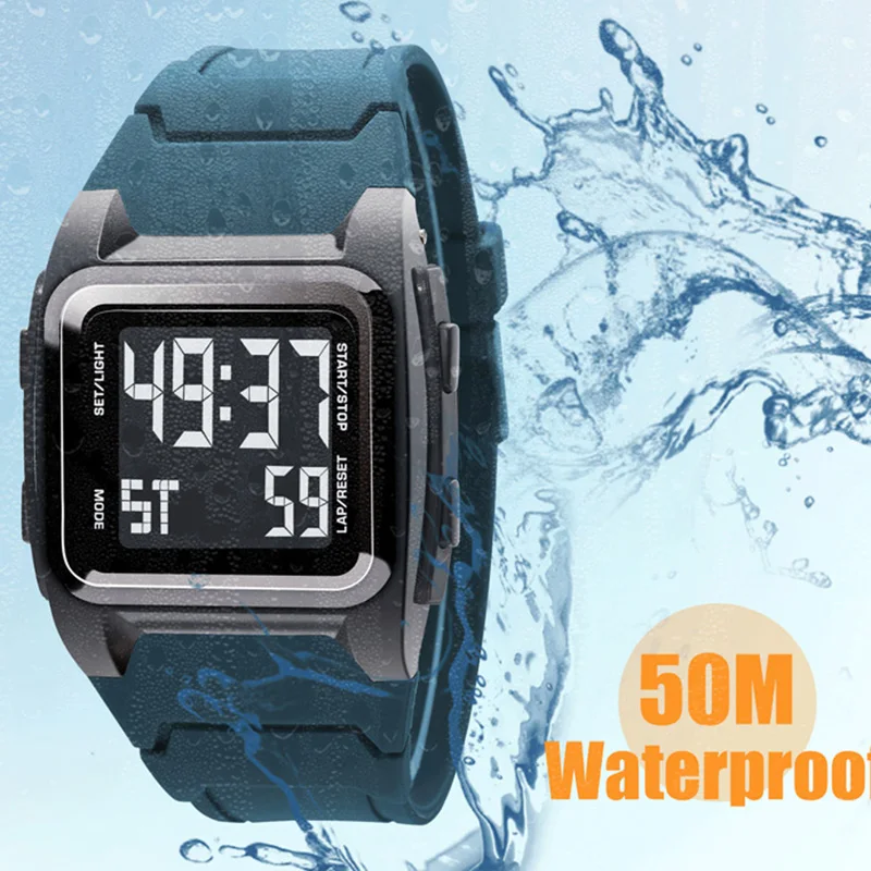 Men's Digital Watches Waterproof Men Sports Watch Luminous Multifunction Clock Outdoor Running Student Kids Fitness Wristwatch 4