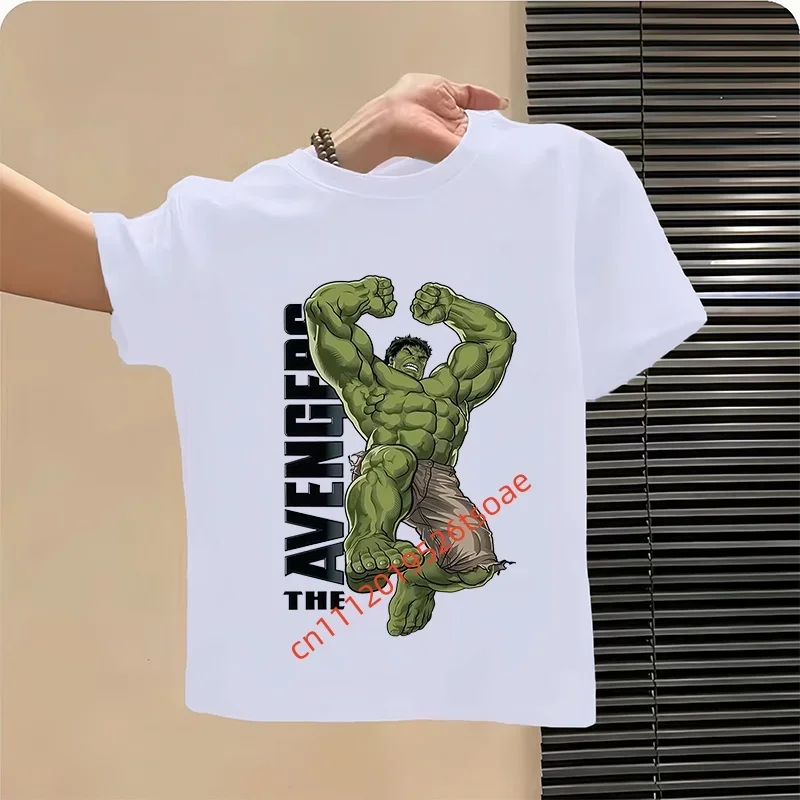 The Hulk 2026 New Style Children's Pure Cotton Short-Sleeved Boys' Sport Shirt Girls' Casual Top Summer T-Shirt Cartoon Print 5