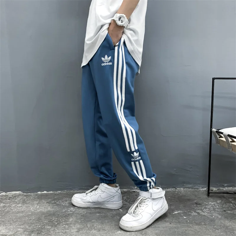 Adidas Breathable Trousers Men and Women Retro Popular Cotton Fashionable Slimming Jogger Sweatpants Multicolor casual sports pants