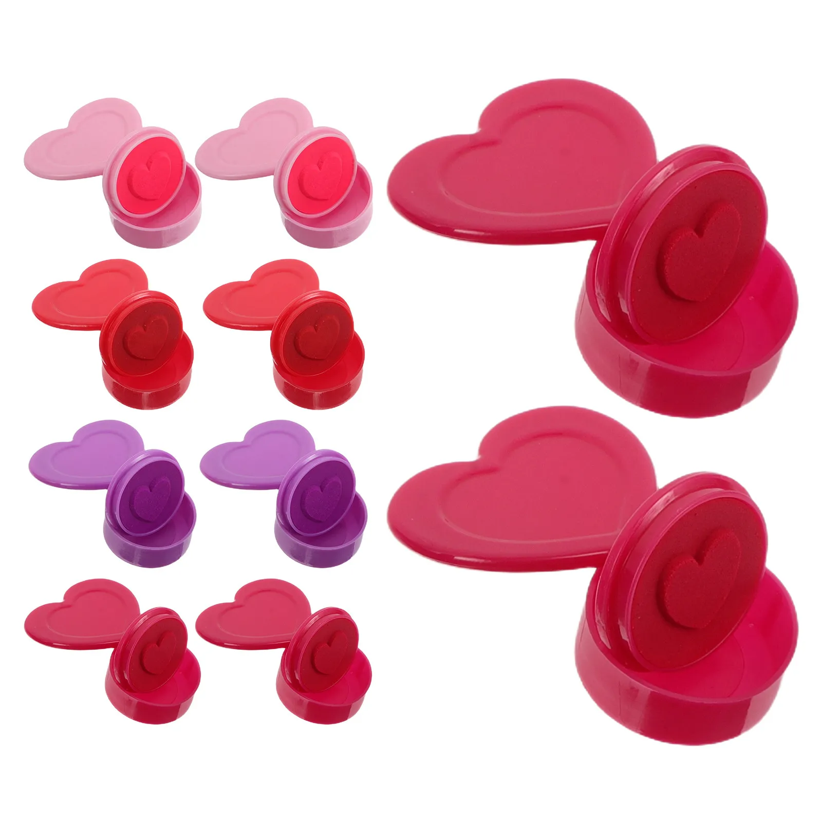 어린이를위한 20Pcs 하트 모양 스탬프 크리 에이 티브 플레이 일기 장식 파티 호의 선물 교사 보상 시스템 공예 키트