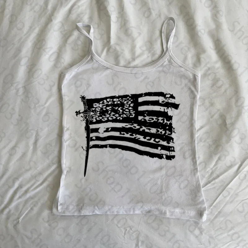 Camiseta Corta Informal con Estampado de Letras Vintage para Mujer, Estilo Grunge, Ropa Y2K, Camiseta Emo para Chicas de los 2000