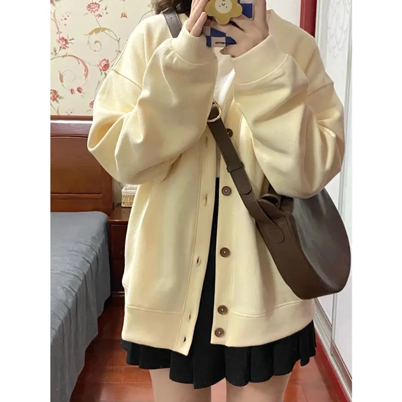 

2023 New Sen Department Cardigan Hoodie Coat Female Spring and Summer Outside To Wear A T-shirt Students Long Sleeves Loose Top
