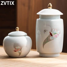 

Classical Creative Home Ink Style Storage Box Ceramic Pot Container Portable Hermetic Tea Pot Set Kitchen Candy Jars For Spices