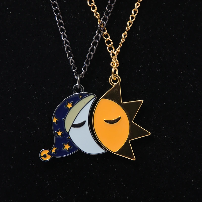 Security Breach Moon And Sun Best Friend Necklace Sun Moon