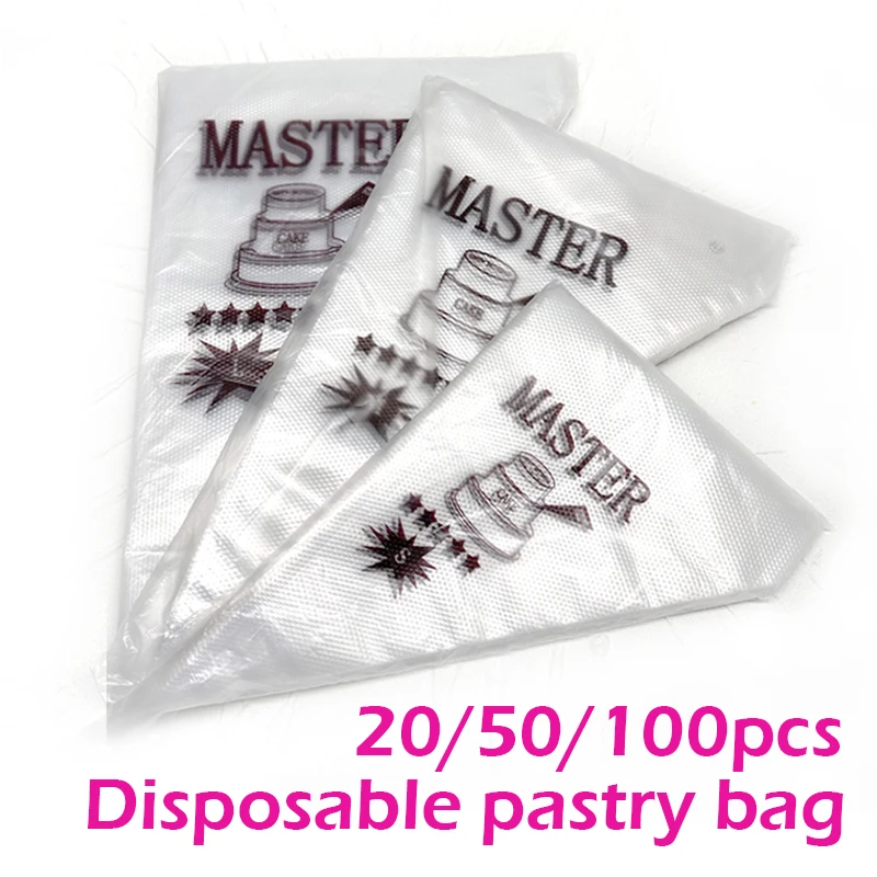 

SML20 50 100PCS Disposable Pastry Bags Confectionery Equipment Pastry And Bakery Accessories Reposteria Cake Tools For Cake