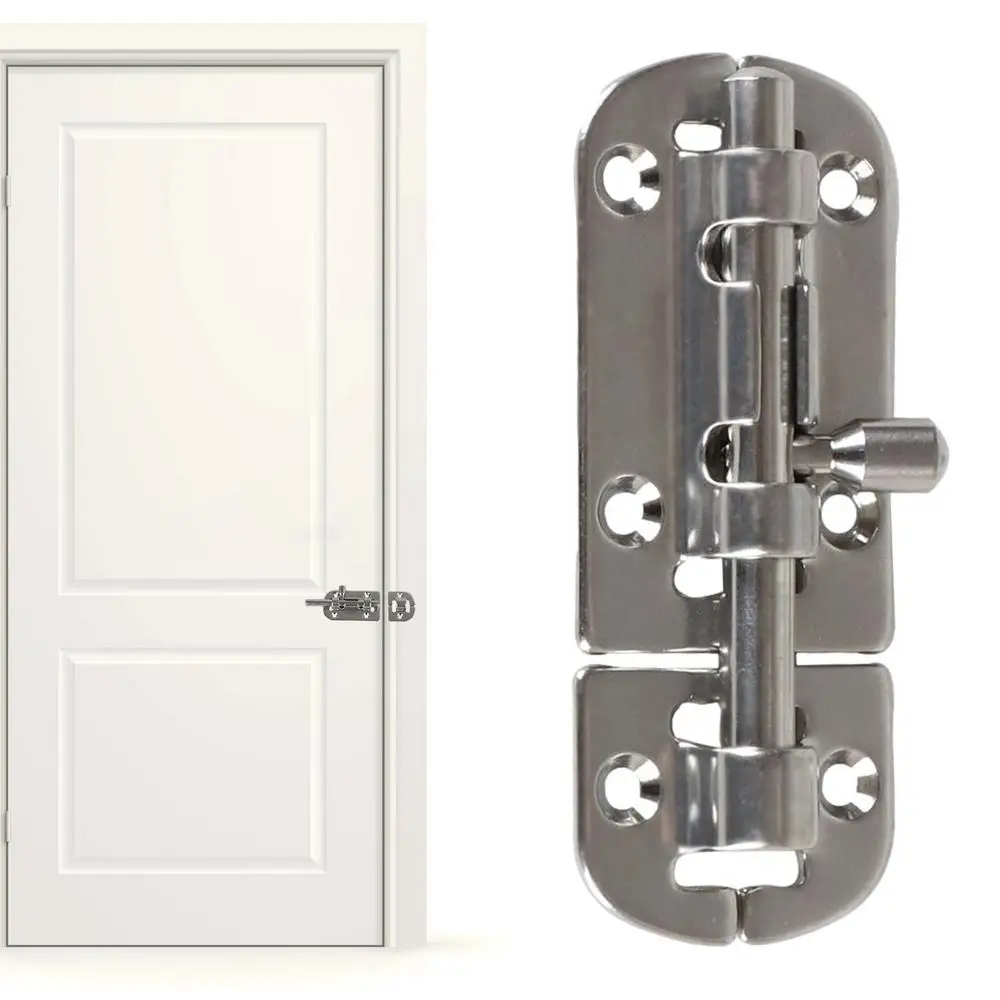 Description Picture 2 of itemBoat Bar Sliding Lock 316 Stainless Steel Slide Bolt Security Barrel Universal Marine Accessory For Window Door Hatch Cabinet