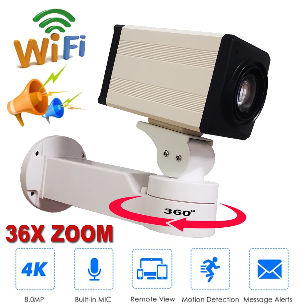 

Mini Ptz Camera Optical Zoom 8mp 4k Live Streaming Module IP P2P ONVIF CCTV H.265 30X 360° Rotation Audio Two-way Voice Intercom