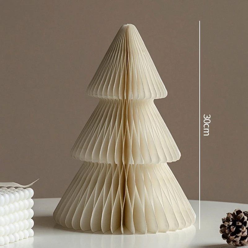Festive Paper Honeycomb Ball Christmas Tree 3D Ornament for Home and Wedding Decor