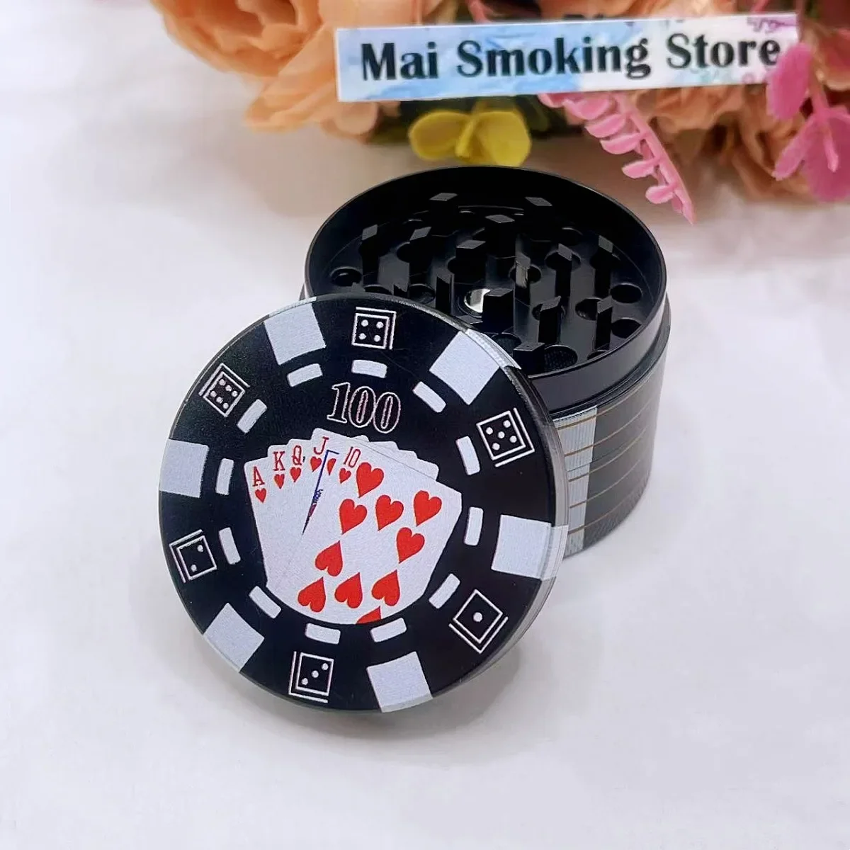 Premium 4-Layer Metal Herb and Spice Grinder - Manual Salt and Pepper Mill