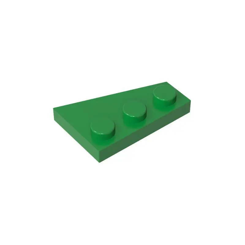 20pcs MOC 부품 43723 웨지 플레이트 3x2 왼쪽 호환 벽돌 DIY Assmble 빌딩 블록 입자 아이 퍼즐 두뇌 장난감 선물
