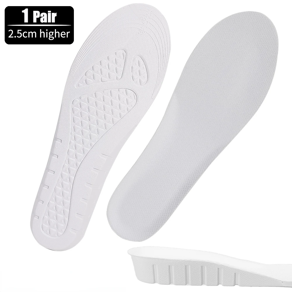ตัวเลือกสินค้า พื้นรองเท้ากีฬาเพิ่มความสูงความสูง1.5/2.5/3.5ซม. Insole Memory Foam ป๊อปคอร์สำหรับเท้าผู้ชายผู้หญิงออร์โทพีดิกส์รองเท้าแทรกดูแลเท้า