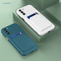 Funda Soft Silicon Card Slot Holder Phone Case For Samsung Galaxy S25 S24 S23 S22 S21 S20 S26 FE Ultra Plus Utr 5G Wallet Cover