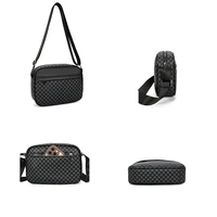 Sacs à bandoulière d'affaires légers et décontractés pour hommes, sacoche en cuir PU, sacs à bandoulière confortables à large sangle de styliste 4