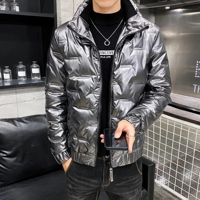 

Men winter coat bright surface jacket warm outdoor cutton padded jacket 10% Cashback Bonus