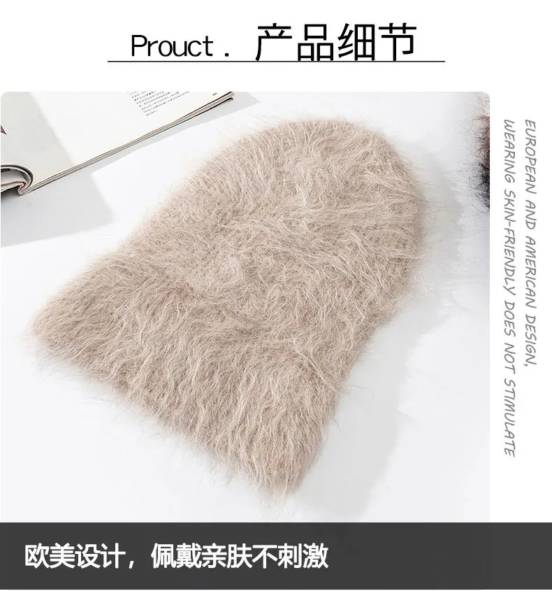 High End Top Quality Women Beanie Cap Knitted Hat for Winter Warm Caps 70% Alpaca Wool 20% Wool 10% Nylon 3