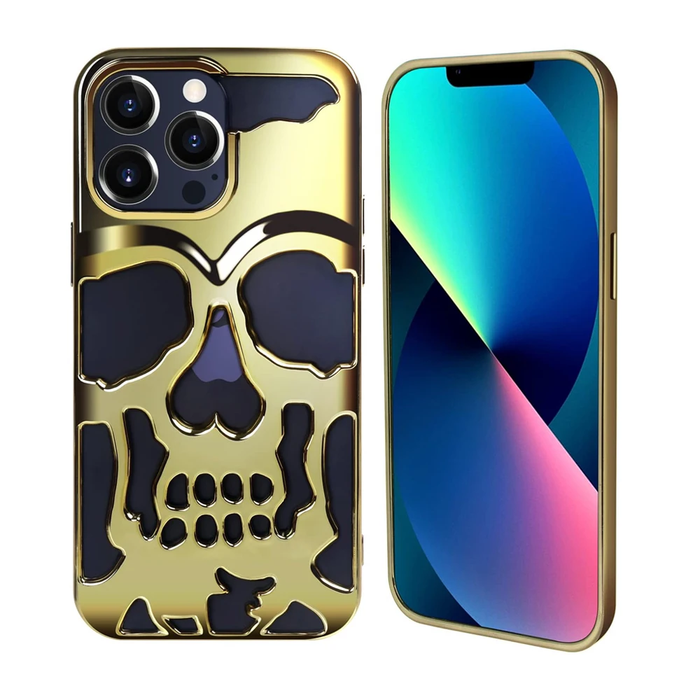 Skull Ghostface Heat Dissipation Halloween Phone Case with Cool Hollow Design