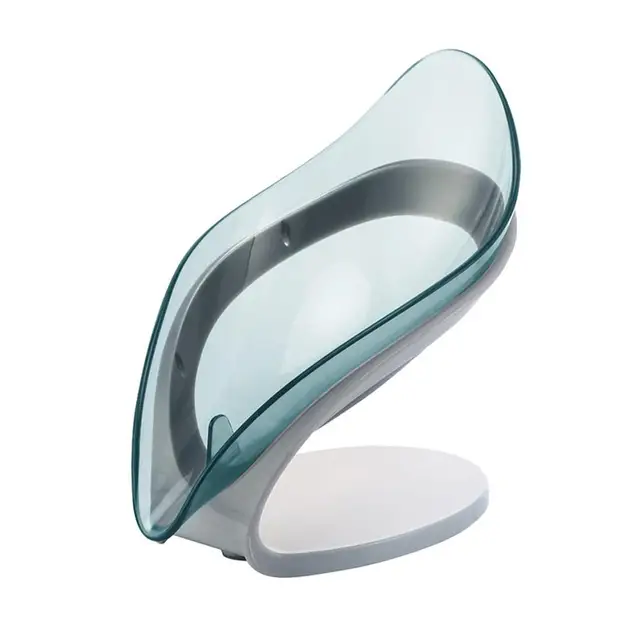 1 pz foglia portasapone per bagno doccia portatile antiscivolo portasapone portasapone in plastica vassoio in spugna per bagno cucina accesso G2c8 3