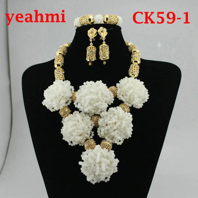 حبات ذهبية اللون مجموعة مجوهرات راقية للنساء ، حبا...