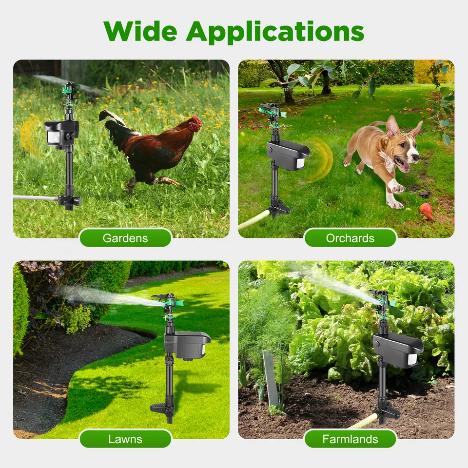 Solar Powered Animal Repellent Sprinkler System
