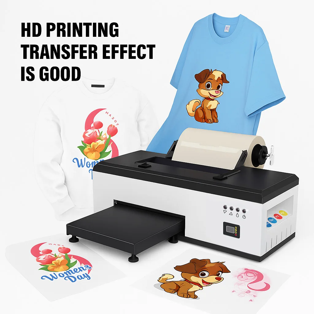 A3 DTF Printer with Epson 1390 Head, Direct to Film Heat DTF Printer,  T-Shirt Printing Machine, PET Film Roll & Sheet Support