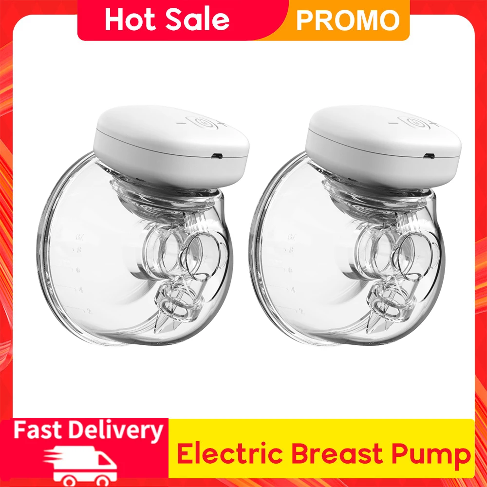 Wearable Electric Breast Pump Portable Wearable Breast Cup 3 Modes 9 Suction Levels Rechargeable baby breastfeeding accessories
