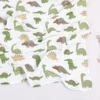 HappyFlute New Dinosaur Print Soft Bamboo Cotton Fabric 120*110CM Baby Wrap Newborn Multi-function Swaddle Sleeping Blanket 1