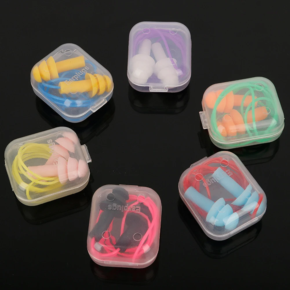 цена 6Pair Sleeping Ear Plugs Noise Reduction Soft Earplug Waterproof Earplugs Silicone Boxpacked For Swimming Sleep