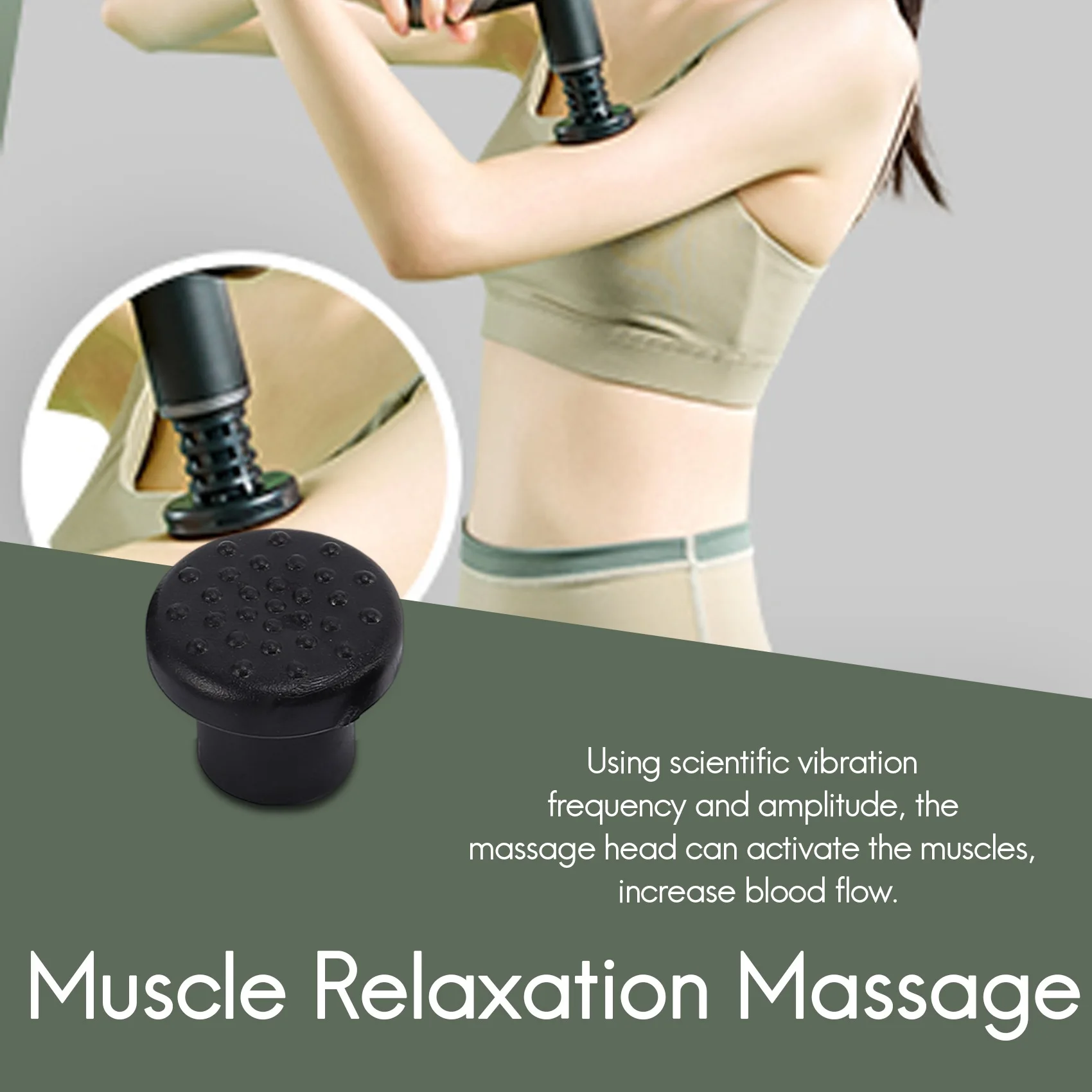 6PCS/Set Muscle Relaxation Massage Jigsaw Electric Massagers Adapter Percussion Massage Tips Kit Attachment Massager 5