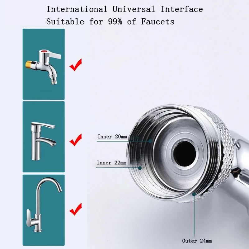 1080° Swivel Faucet Aerator Mixer Adjustable Tap Extender Adapter Attachment Water Nozzle Kitchen Sink For Home Accessories