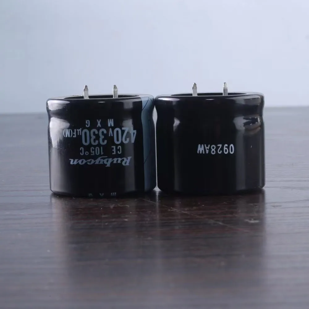 

2pcs RUBYCON MXG 330mfd 420V 330UF electrolytic Capacitor 105℃ 35X30mm