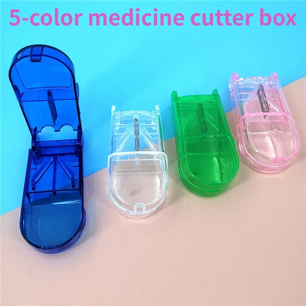 1 PC Medicine Tablet Cutter Pill Storage Box Splitter Drugs Tablet Cutter Divider Storage Case Health Care Pill Medicine Case