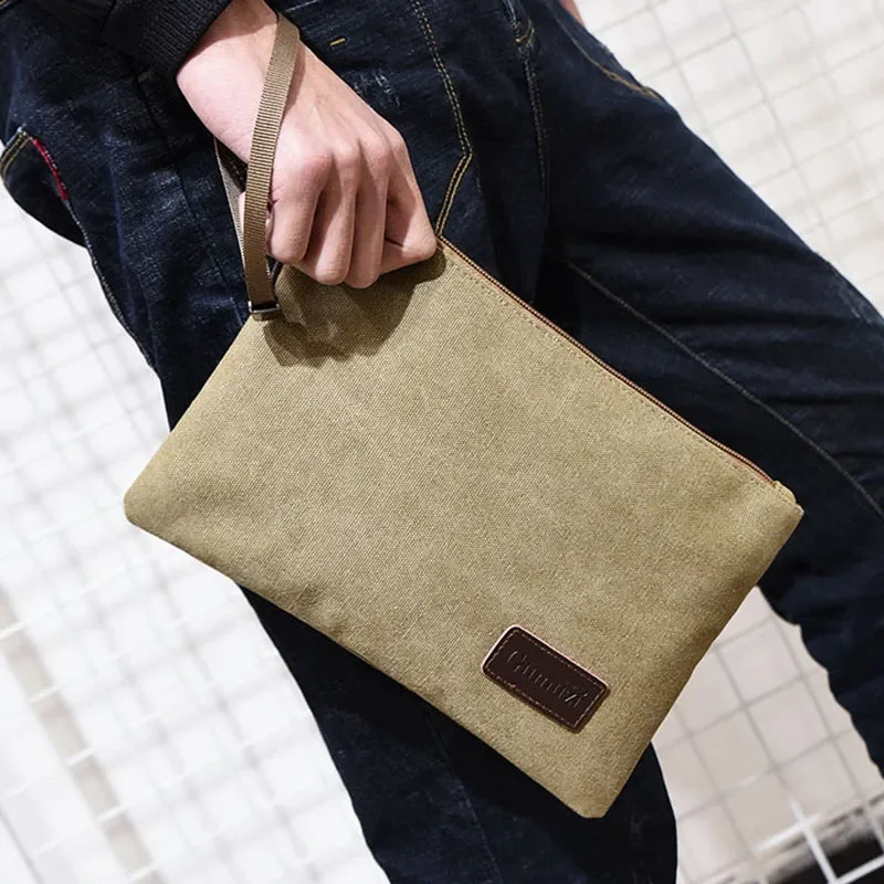 

Men For Phone Clutch Business Mobile Male Bag Vintage Scione Handbag Canvas Classic Wallet Purse