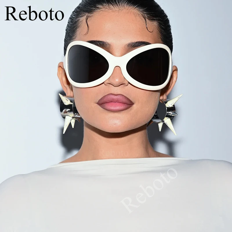 Occhiali Da Sole Oversize A Scudo Y2K - Litlookz Studio - Foto 11