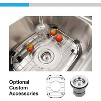Hospitality 15 inch Stainless Steel 6 inch Deep Topmount 2-hole Bar Sink - 1515-6BS-1 2