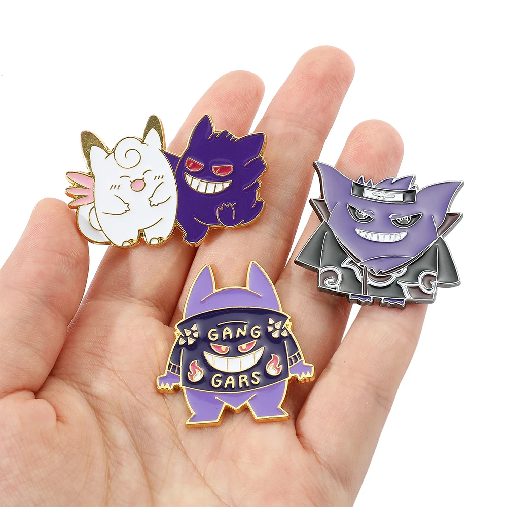 Gengar Enamel Lapel Pin - Cartoon Brooch for Backpack Accessories and Fan Collectibles Gift